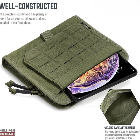 Tactical Folding Admin Pouch, Molle Tool Bag of Laser-Cut Design, Medical Bag - Picture 4 of 6